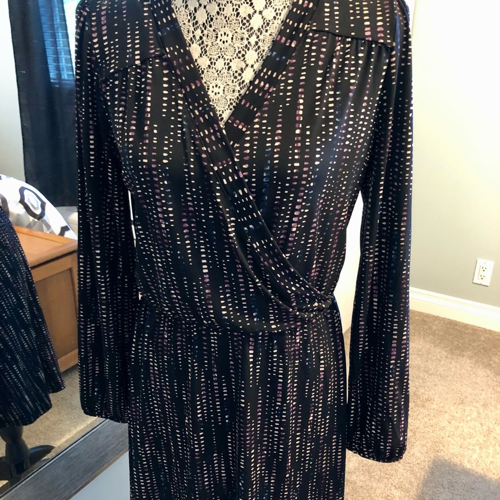 BNWOT Reitmens Wrap MIDI Dress with Elastic Waist & Bell Sleeves Flattering 👗